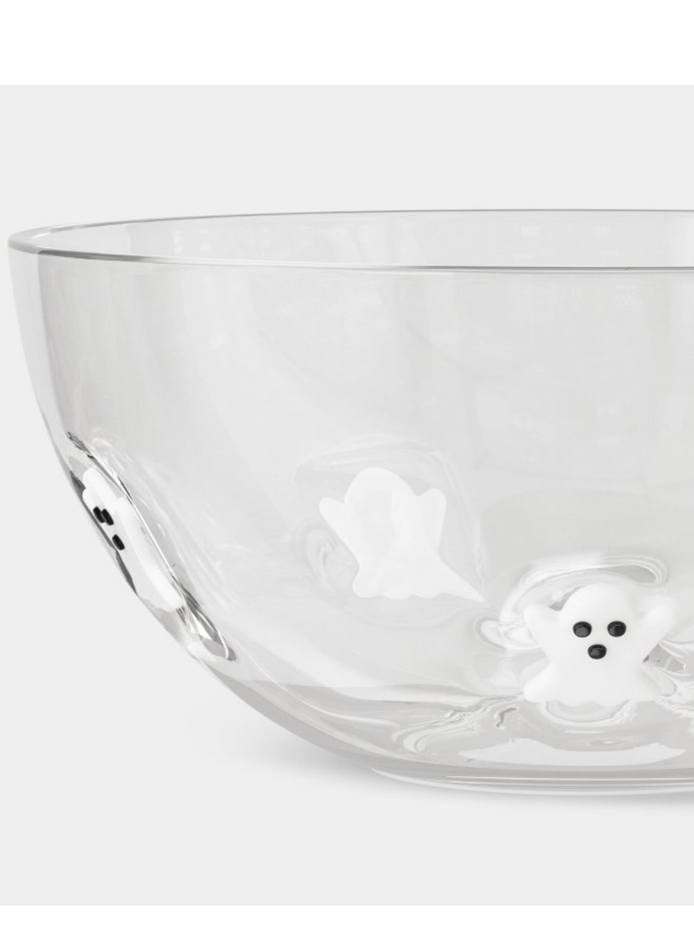 Halloween ghosts glass bowl